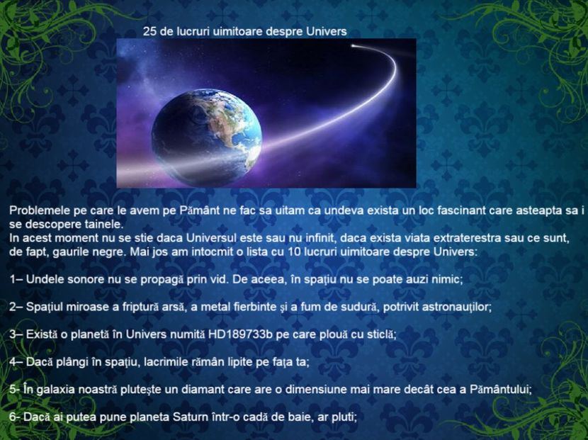 25 de lucruri uimitoare despre Univers - Curiozități