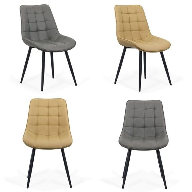 scaun-bucatarie-piele-eco-BUC-206P-bej-gri-800-800-10 - Scaune bucatarie