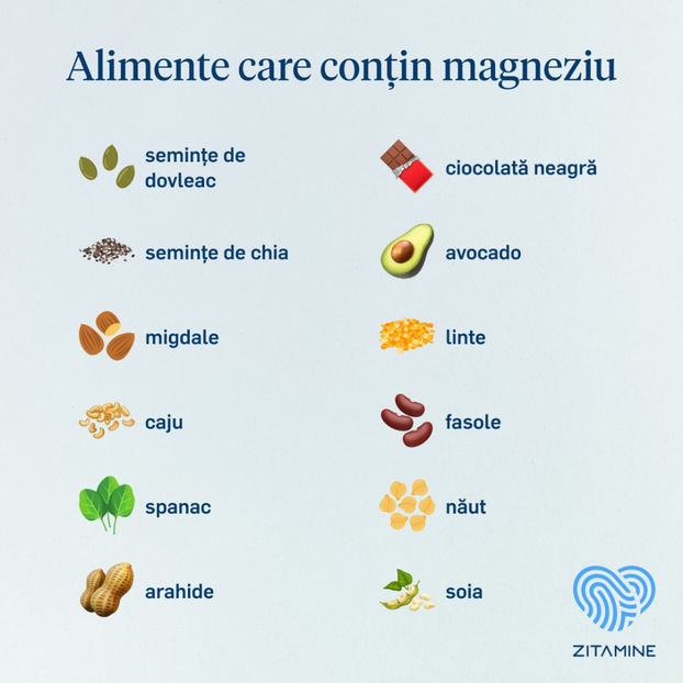 Alimente care contin magneziu - Vitamine