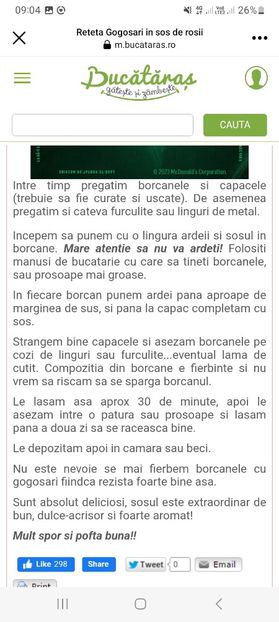 Screenshot_20230731_090435_Facebook - Gogosari in sos de rosii la borcan pentru iarna