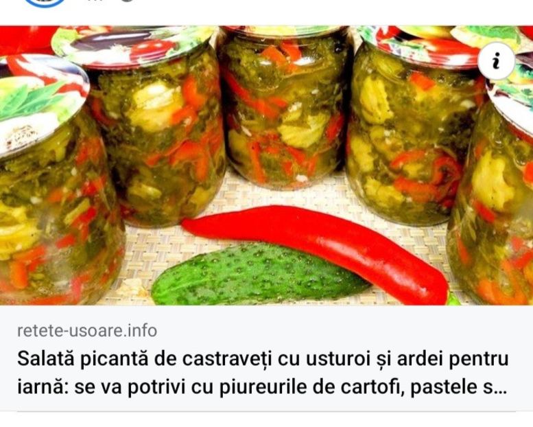 Screenshot_20230731_091511_Facebook - Salata picanta de castraveti cu usturoi si ardei pentru iarna