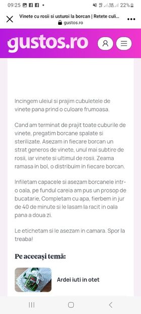 Screenshot_20230731_092549_Facebook - Vinete cu rosii si usturoi la borcan pentru iarna