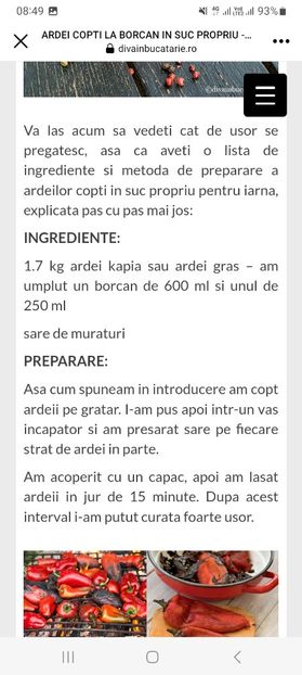Screenshot_20230801_084955_Facebook - Ardei copti in suc propriu la borcan pentru iarna