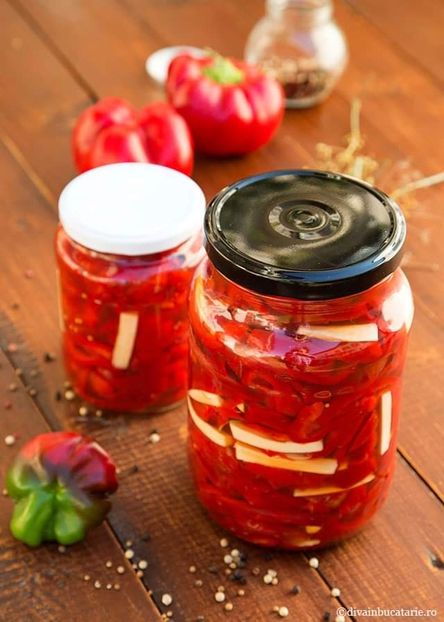  - Gogosari in otet fara fierbere la borcan pentru iarna