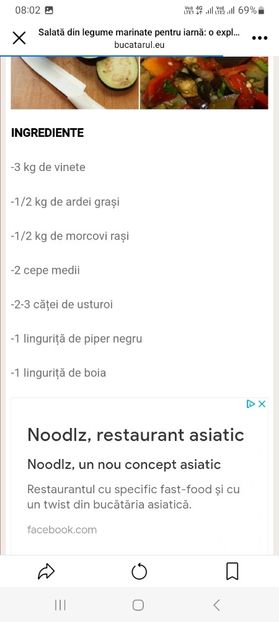 Screenshot_20230803_080209_Facebook - Salata din legume marinate la borcan pentru iarna