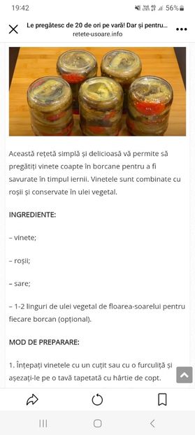 Screenshot_20230818_194229_Facebook - Vinete coapte cu rosii la borcan pentru iarna