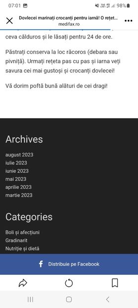 Screenshot_20230824_070140_Facebook - Dovlecei marinati crocanti la borcan pentru iarna