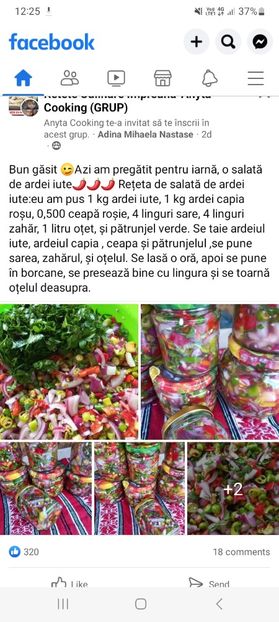 Screenshot_20230826_122500_Facebook - Salata de ardei iute la borcan pentru iarna