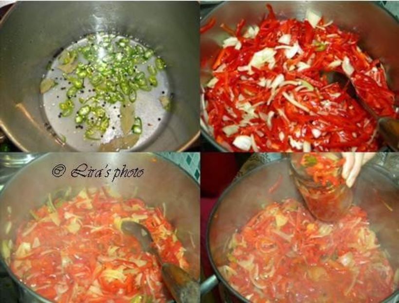  - Salata de ceapa cu ardei capia la borcan pentru iarna