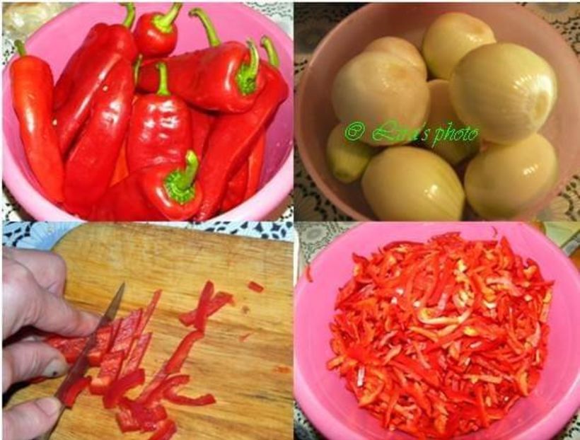  - Salata de ceapa cu ardei capia la borcan pentru iarna