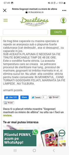 Screenshot_20230902_074928_Facebook - Gogosari marinati cu miere de albine la borcan pentru iarna