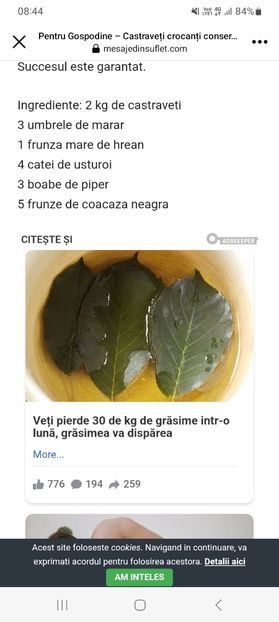 Screenshot_20230910_084432_Facebook - Castraveti crocanti conservati cu apa rece la borcan pentru iarna