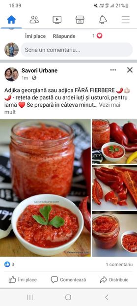 Screenshot_20230916_153920_Facebook - Adjika georgiana fara fierbere la borcan pentru iarna