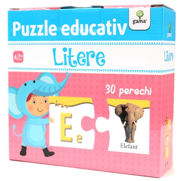 Litere 3-4 ani - Puzzle educativ 2-4 ani