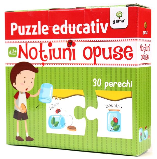Noțiuni opuse 3-4 ani - Puzzle educativ 2-4 ani