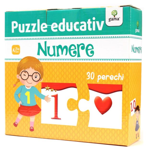 Numere 3-4 ani - Puzzle educativ 2-4 ani