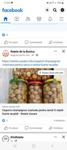 Screenshot_20230927_172508_Facebook - Ciuperci champignon marinate la borcan pentru iarna