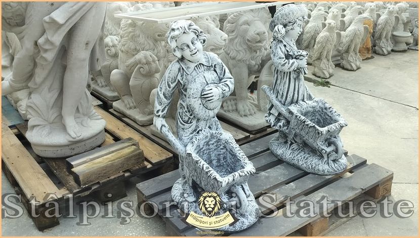 Image02595 - Decoratiuni de grădină din ciment alb și dioxid de titan