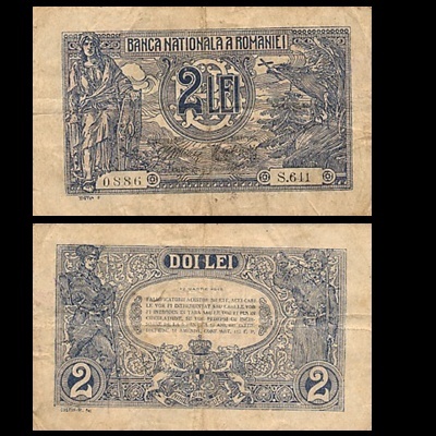 1915 2 Lei - Catalog Bancnote