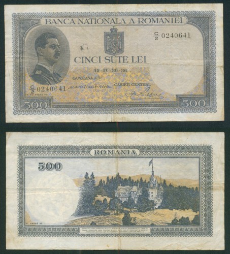 1936 500 Lei - Catalog Bancnote