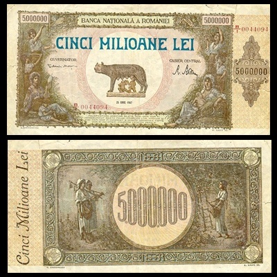 1947 5000000 Lei - Catalog Bancnote