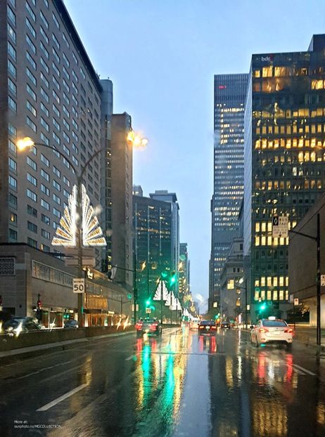 Montreal by night and rain - MONTREAL -- CANADA