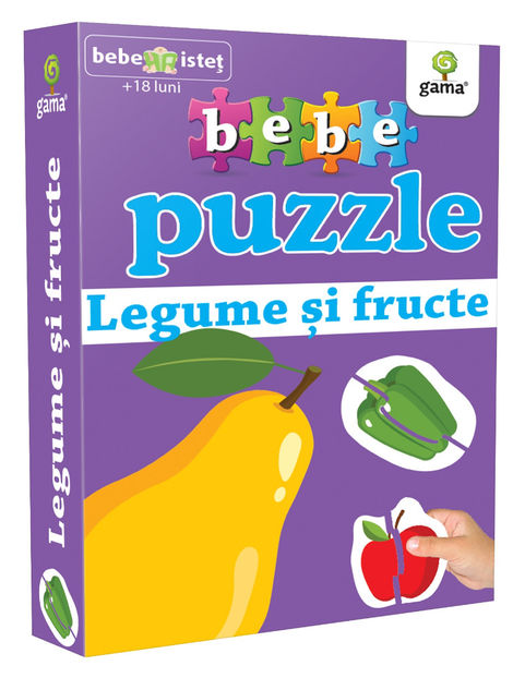 Legume și fructe | 1-3 ani - Bebe puzzle 1-3 ani