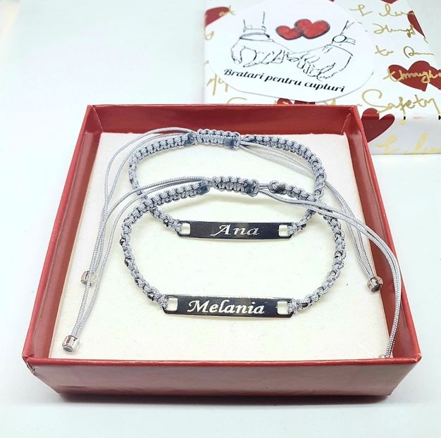 129 lei setul de 2 bratari - BRĂȚĂRI CU NUME