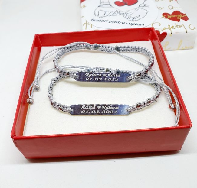 129 lei setul de 2 bratari - BRĂȚĂRI CU NUME