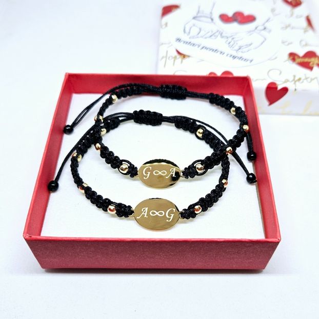 149 lei setul de 2 bratari - BRĂȚĂRI CU INIȚIALE