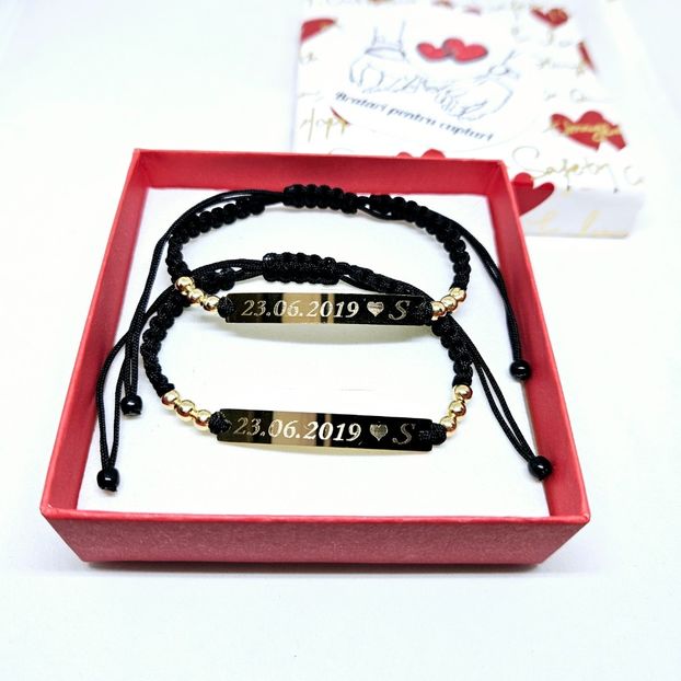 149 lei setul de 2 bratari - BRĂȚĂRI CU INIȚIALE