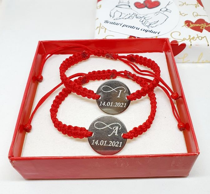 119 lei setul de 2 bratari - BRĂȚĂRI CU INIȚIALE