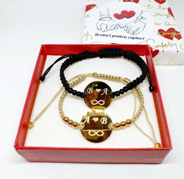 149 lei setul de 2 bratari - BRĂȚĂRI CU INIȚIALE