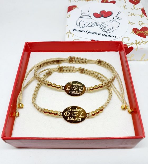 149 lei setul de 2 bratari - BRĂȚĂRI CU INIȚIALE