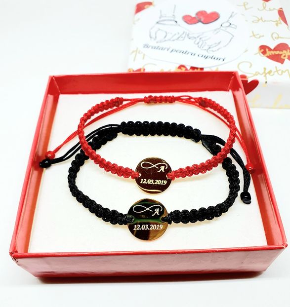 129 lei setul de 2 bratari - BRĂȚĂRI CU INIȚIALE