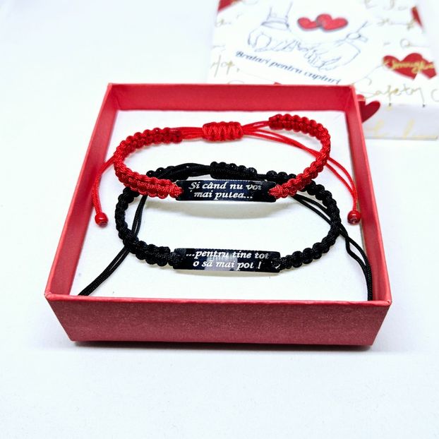 119 lei setul de 2 bratari - BRĂȚĂRI CU MESAJE