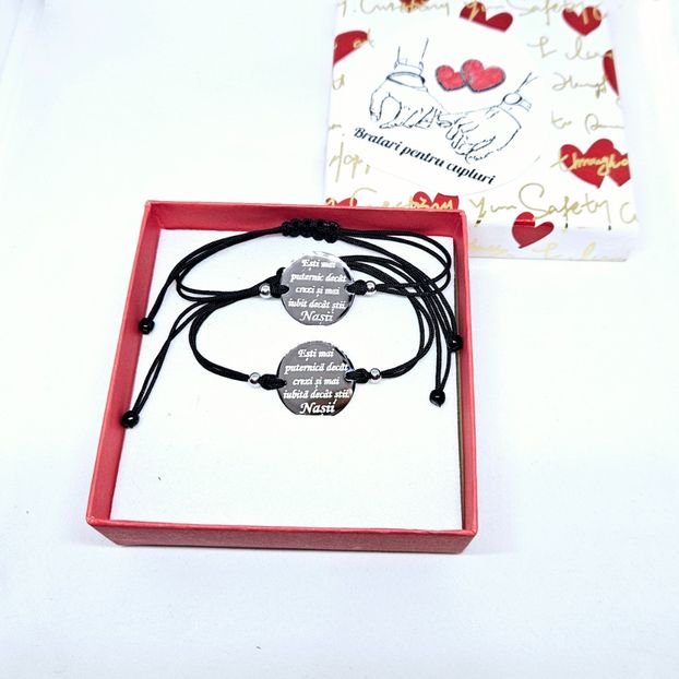 109 lei setul de 2 bratari - BRĂȚĂRI CU MESAJE