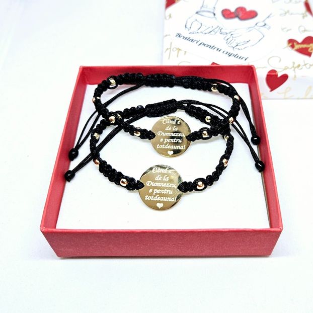 149 lei setul de 2 bratari - BRĂȚĂRI CU MESAJE