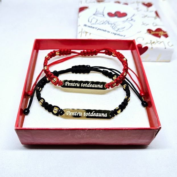 149 lei setul de 2 bratari - BRĂȚĂRI CU MESAJE