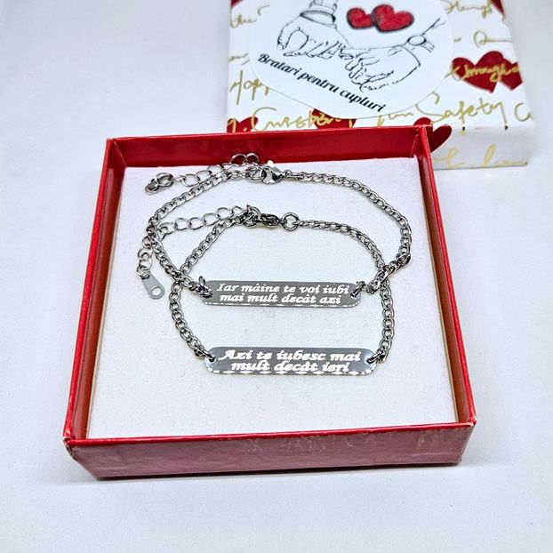 159 lei setul de 2 bratari - BRĂȚĂRI CU MESAJE