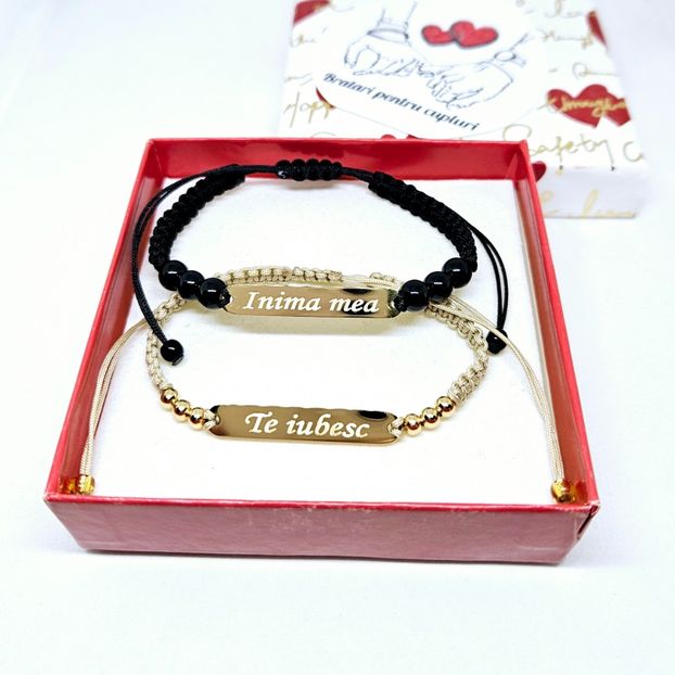 149 lei setul de 2 bratari - BRĂȚĂRI CU MESAJE