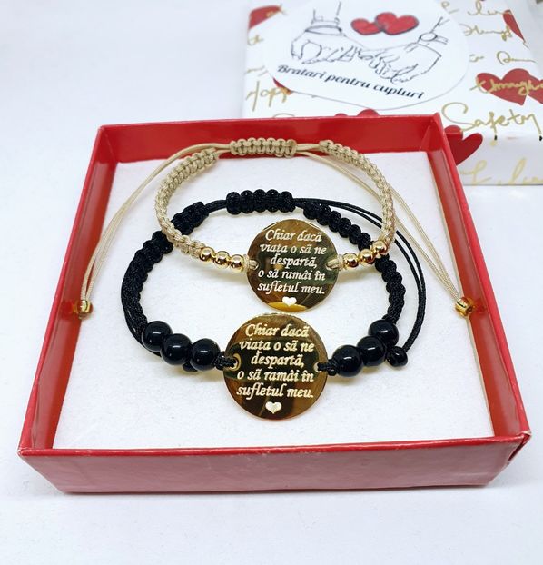 149 lei setul de 2 bratari - BRĂȚĂRI CU MESAJE