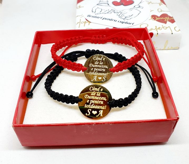 129 lei setul de 2 bratari - BRĂȚĂRI CU MESAJE