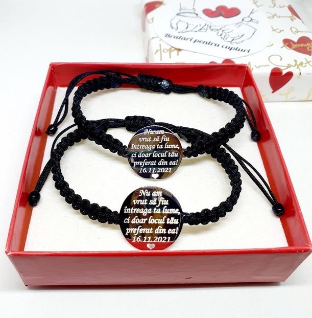 119 lei setul de 2 bratari - BRĂȚĂRI CU MESAJE