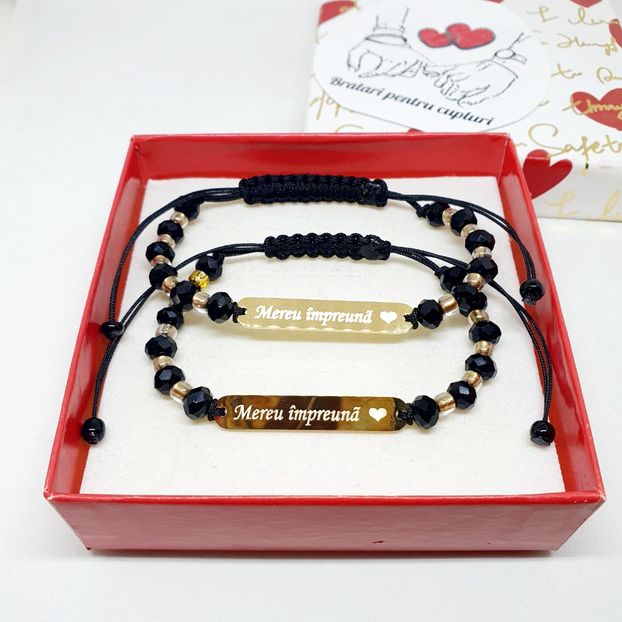 179 lei setul de 2 bratari - BRĂȚĂRI CU MESAJE