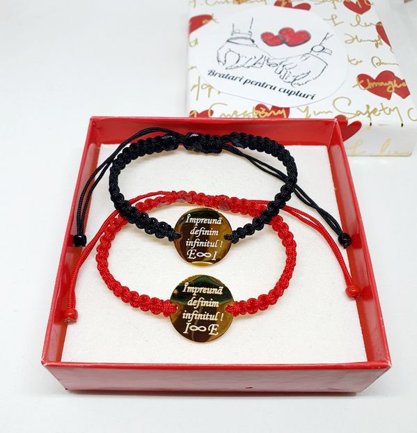 129 lei setul de 2 bratari - BRĂȚĂRI CU MESAJE