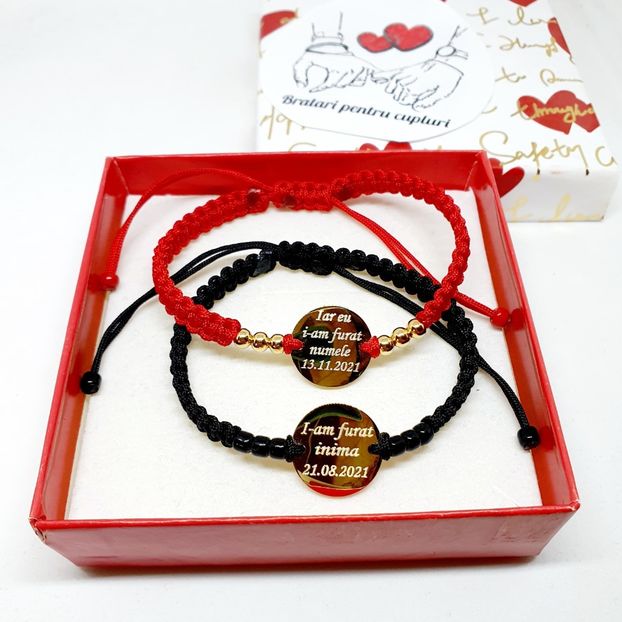 149 lei setul de 2 bratari - BRĂȚĂRI CU MESAJE