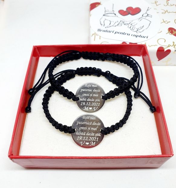 119 lei setul de 2 bratari - BRĂȚĂRI CU MESAJE
