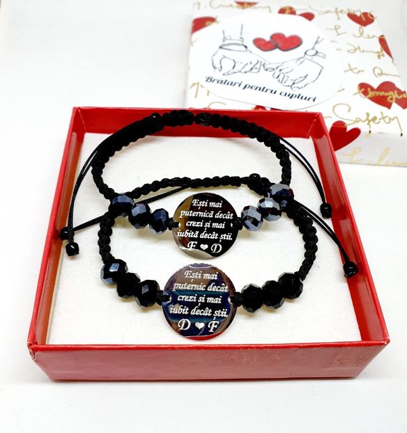 129 lei setul de 2 bratari - BRĂȚĂRI CU MESAJE