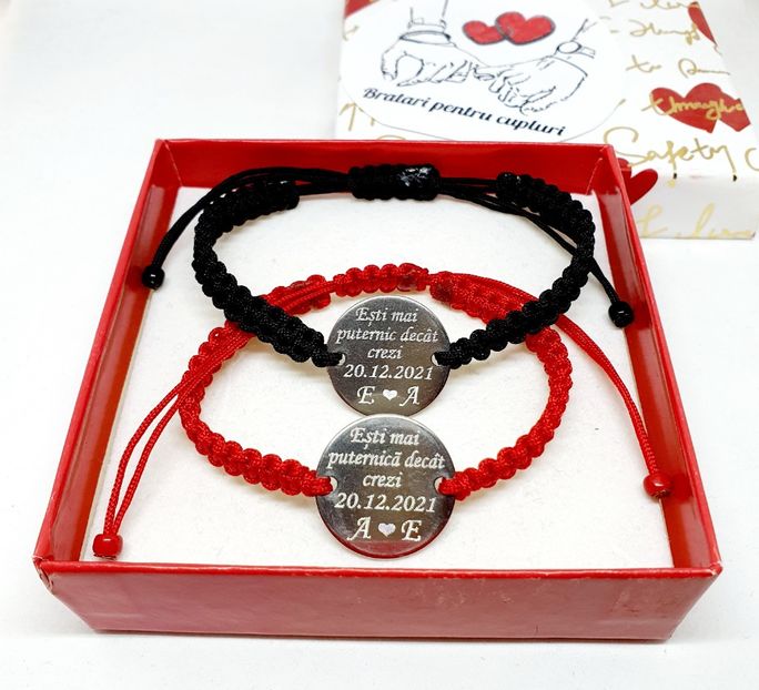 119 lei setul de 2 bratari - BRĂȚĂRI CU MESAJE